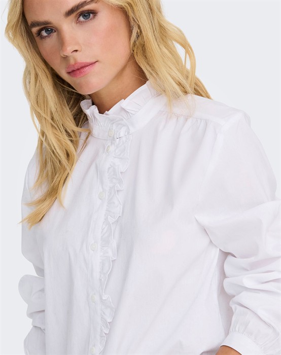 JDYMio Frill Skjorte - White 